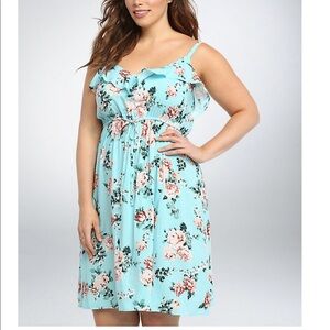 𝅺Torrid FLORAL RUFFLED CHALLIS SUNDRESS 4x/26